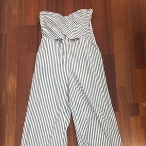 Blue/White Stripe Jumpsuit